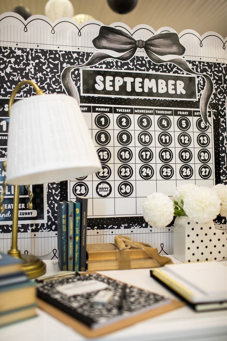 Black and White Classroom Decor