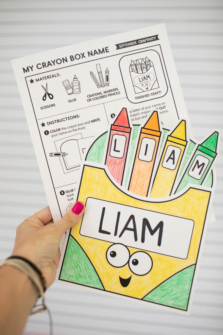 My Crayon Box Name Craft