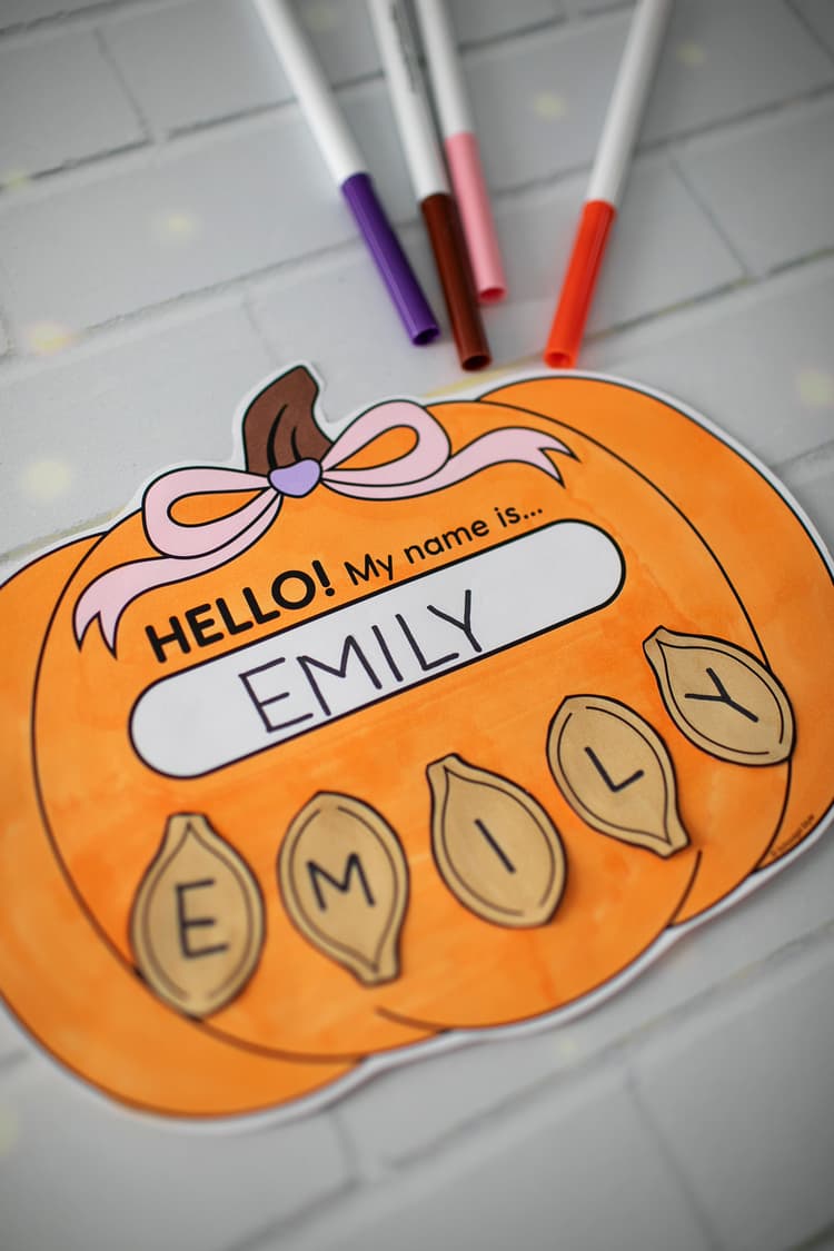 Pumpkin Name Craft