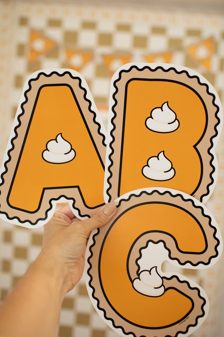 Pumpkin Pie Printable Letters