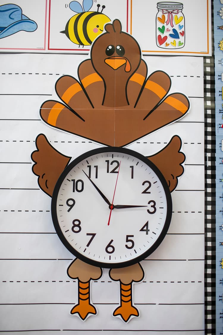Turkey Clock Decor