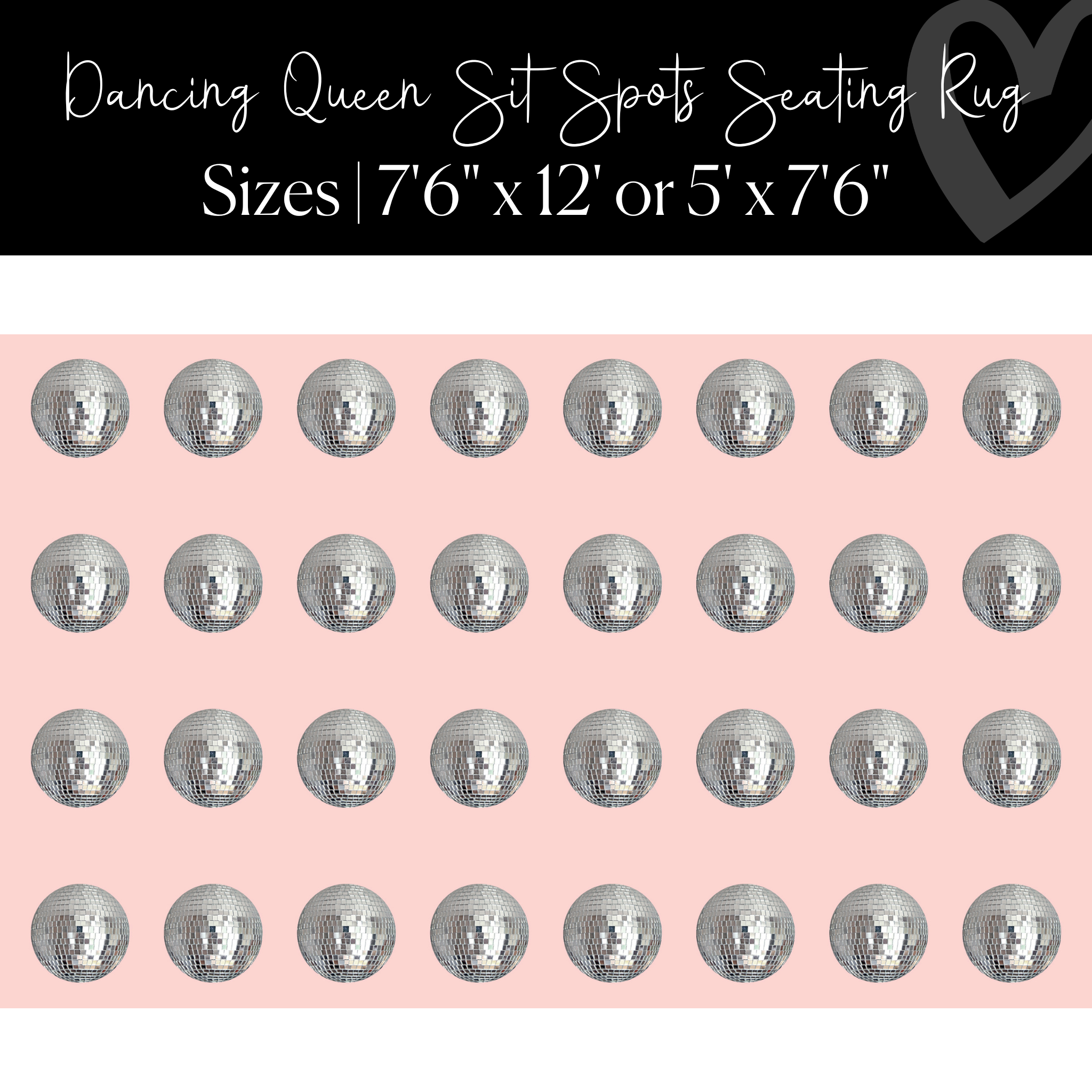 Coral Disco Ball | Sit Spot | Classroom Rug | Seating Rug | Dancing Queen | Schoolgirl Style