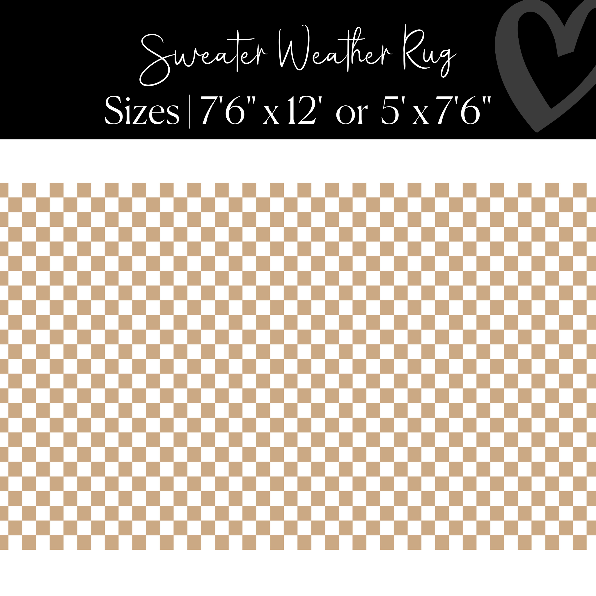 Brown and White Checkerboard Rug | Neutral Classroom Rug | Sweater Weather | Schoolgirl Style