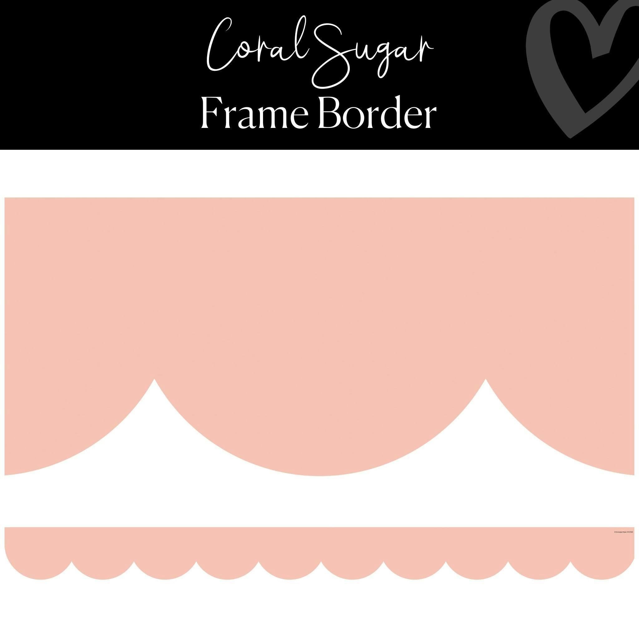 Coral Bulletin Board Border | "Coral Sugar" Frame Border | Groovy Classroom Decor | Schoolgirl Style