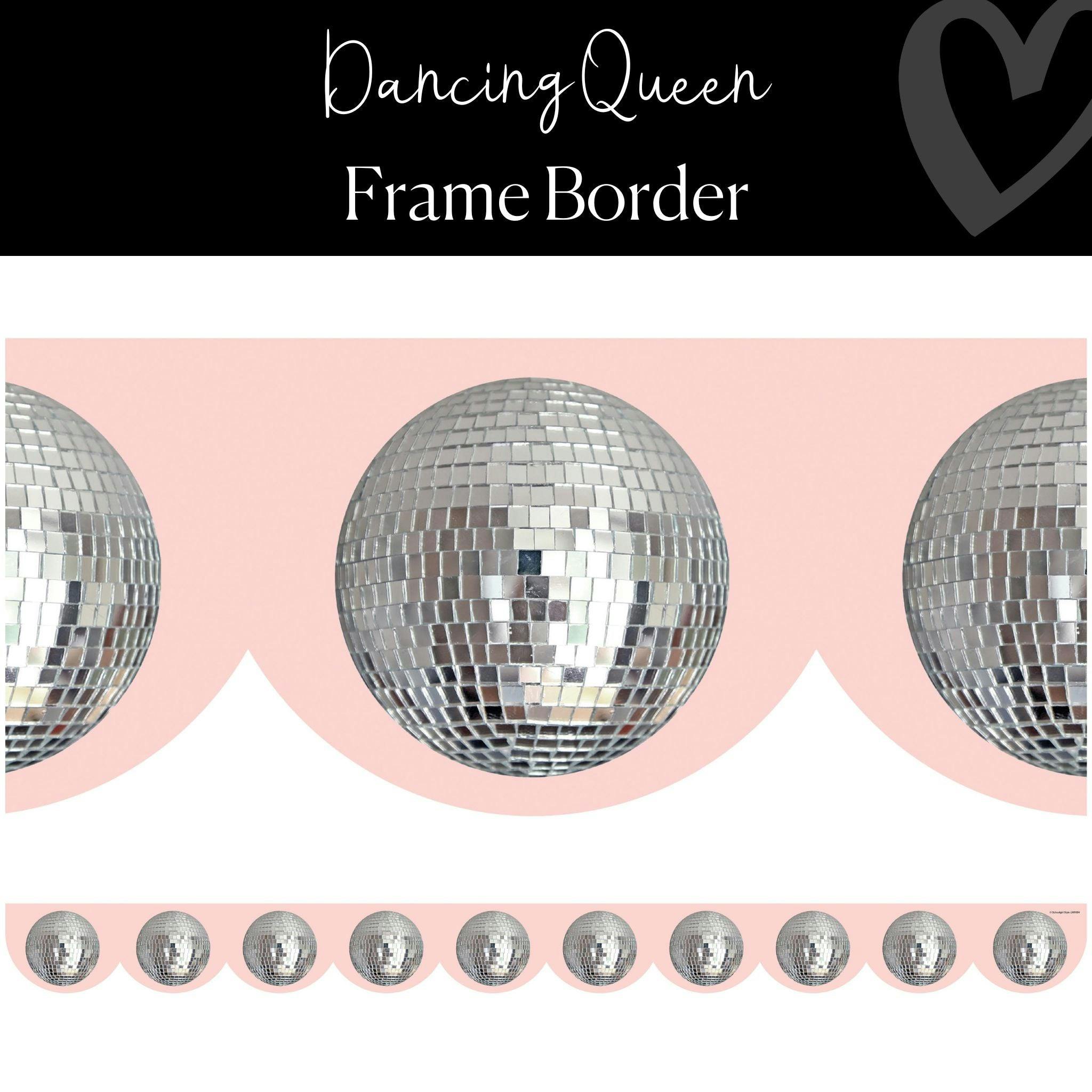 Retro Classroom Decor | Disco Ball Scallop Border | "Dancing Queen" Frame Border | Schoolgirl Style