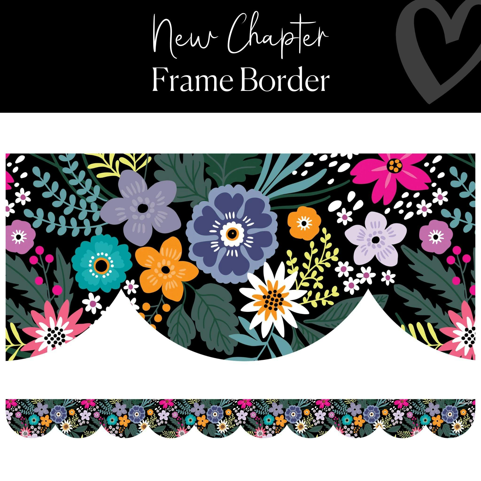Garden Floral Scallop Border | "New Chapter" Frame Border | Garden Decor | Schoolgirl Style