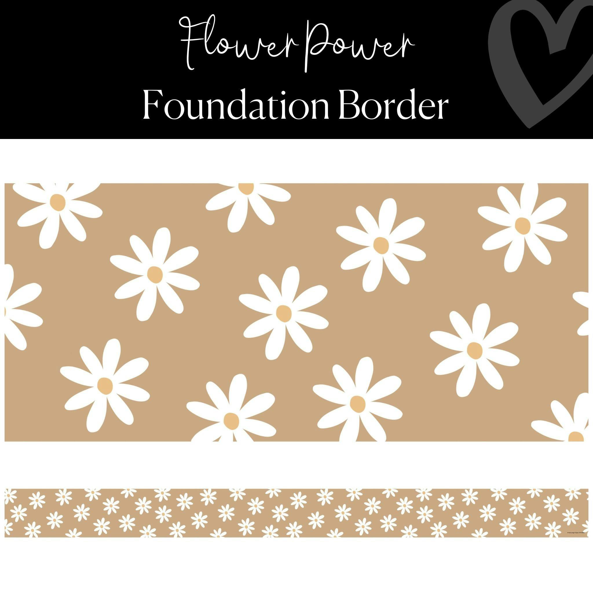 Groovy Floral Bulletin Board Border | "Flower Power" Foundation Border | Vintage Classroom Decor | Schoolgirl Style
